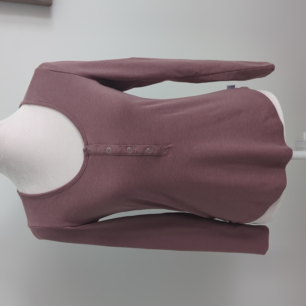 Eddie Bauer Long Sleeve Scoop Neck Snap Henley size Medium
